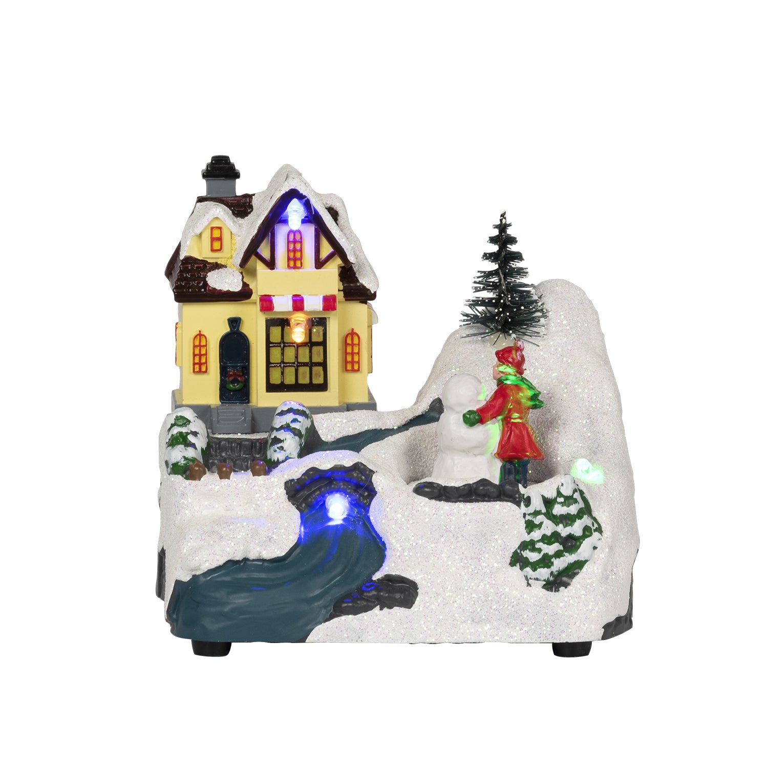 VESTIAMO CASA GRAN NATALE - Paesaggio Natalizio - h12x12x9 cm